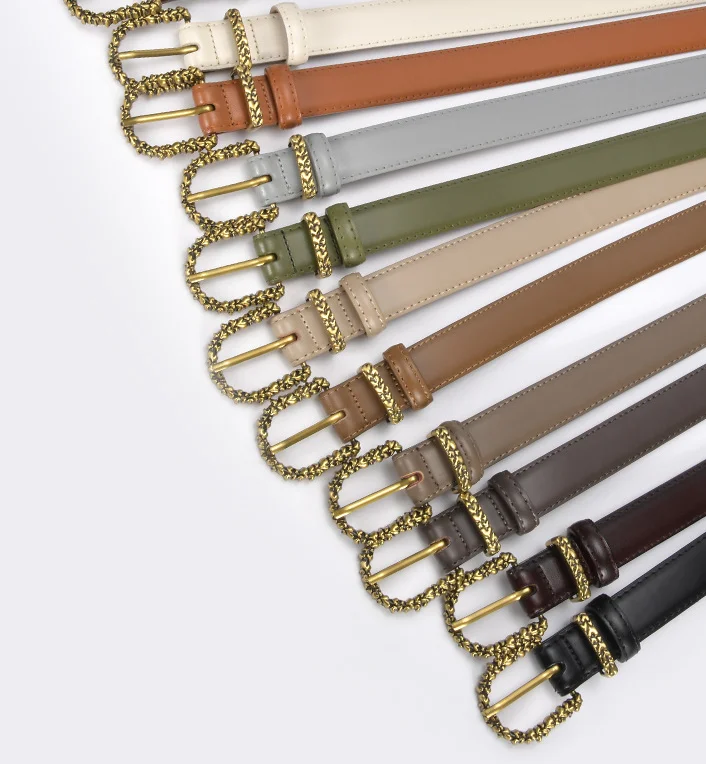 女性のファッションヴィンテージバックル本革コルセット女性カマーバンドコートウエストバンドドレス Decration 狭いベルト J564