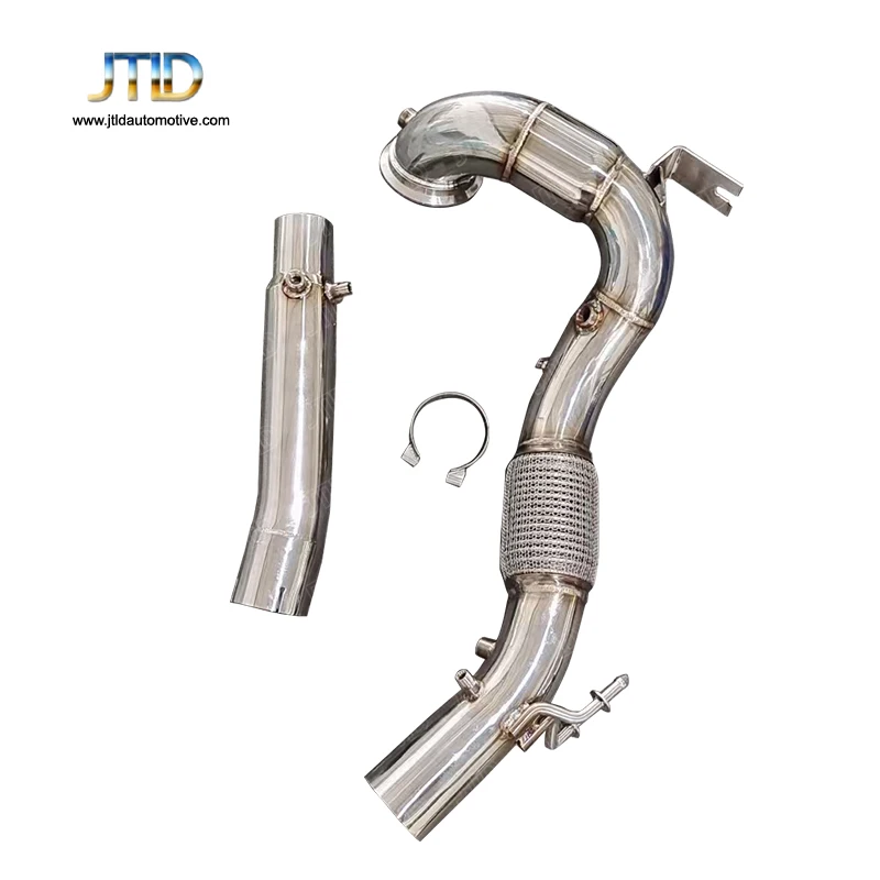 

JTLD Hot Sale Stainless Steel De-cat Turbo Exhaust Downpipe For VW Golf GTI MK8 & Clubsport Tubro