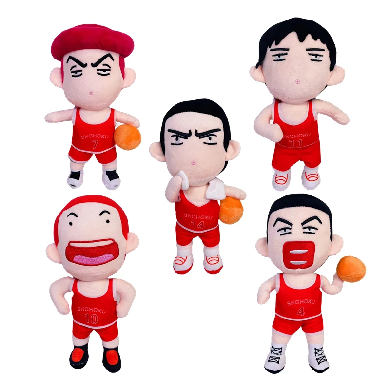 Slam Dunk Sakuragi Hanamichi Rukawa Kaede pluszowe wypełnione lalka Takenori Ryota Miyagi Model zabawka do koszykówki dzieci prezent wystrój domu