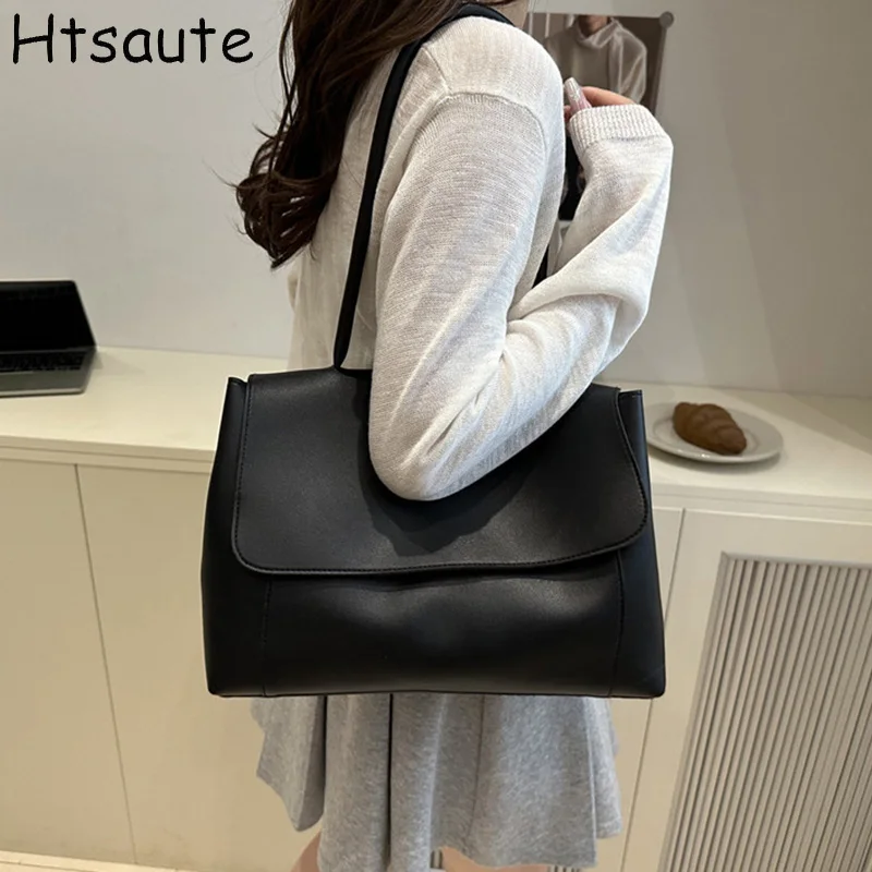 

Женские сумки на одно плечо, большая сумка-хобо, однотонная качественная сумка-тоут через плечо, большая женская сумка для путешествий