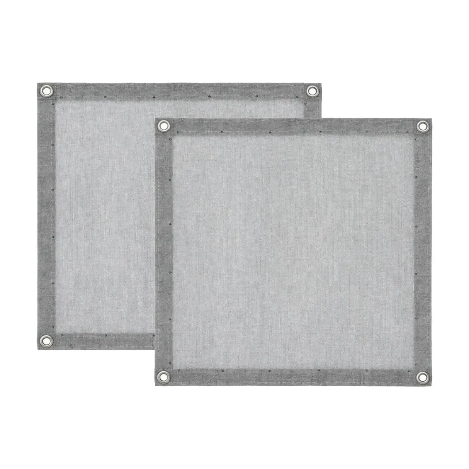 2 Pieces Stainless Steel Fire Bed Mesh Sheet Lightweight Fire Mesh Sheet with Reinforced Edge Compact for Camping