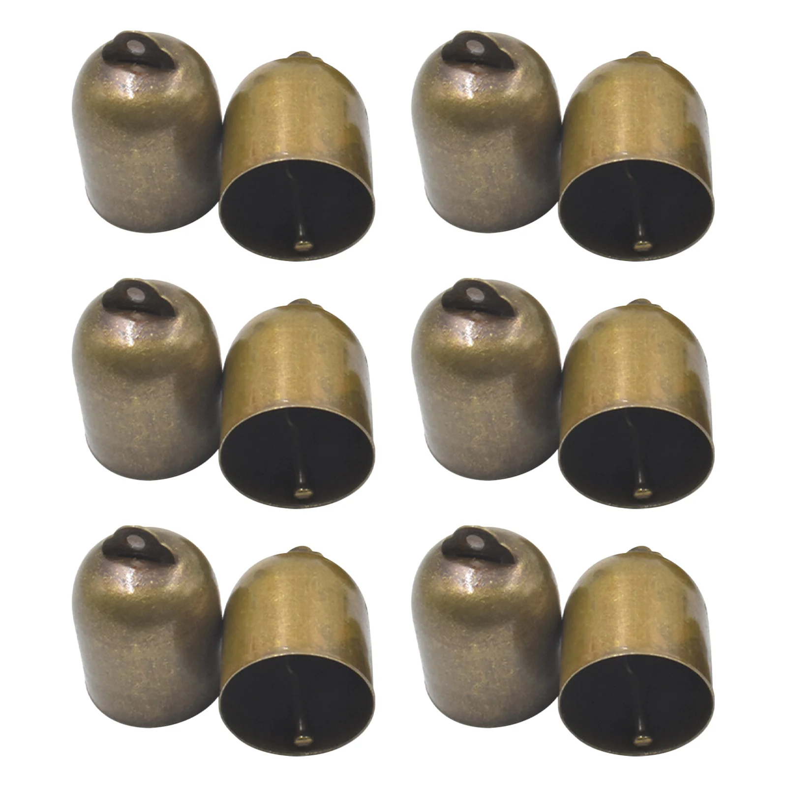 

20Pcs Craft Brass Bells Vintage Metal Pendant Rustic Copper Jingle Bells for Christmas Decor Wind Chimes Hanging Ornament DIY