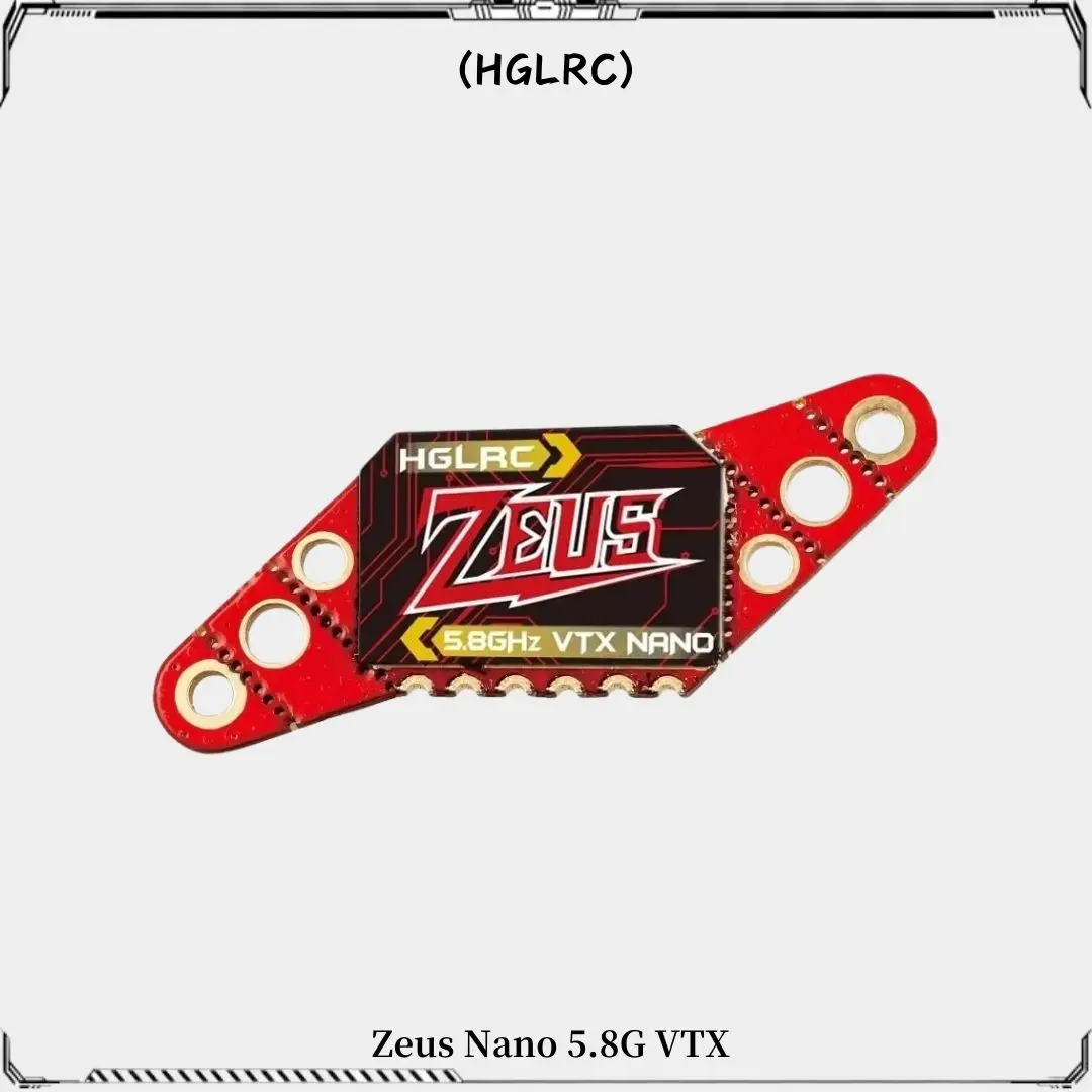 HGLRC Zeus Nano VTX 350mW 5.8Ghz 40C Image Transmission Built-in Microphone 16/20/25.5mm Hole For RC FPV Racing Drone