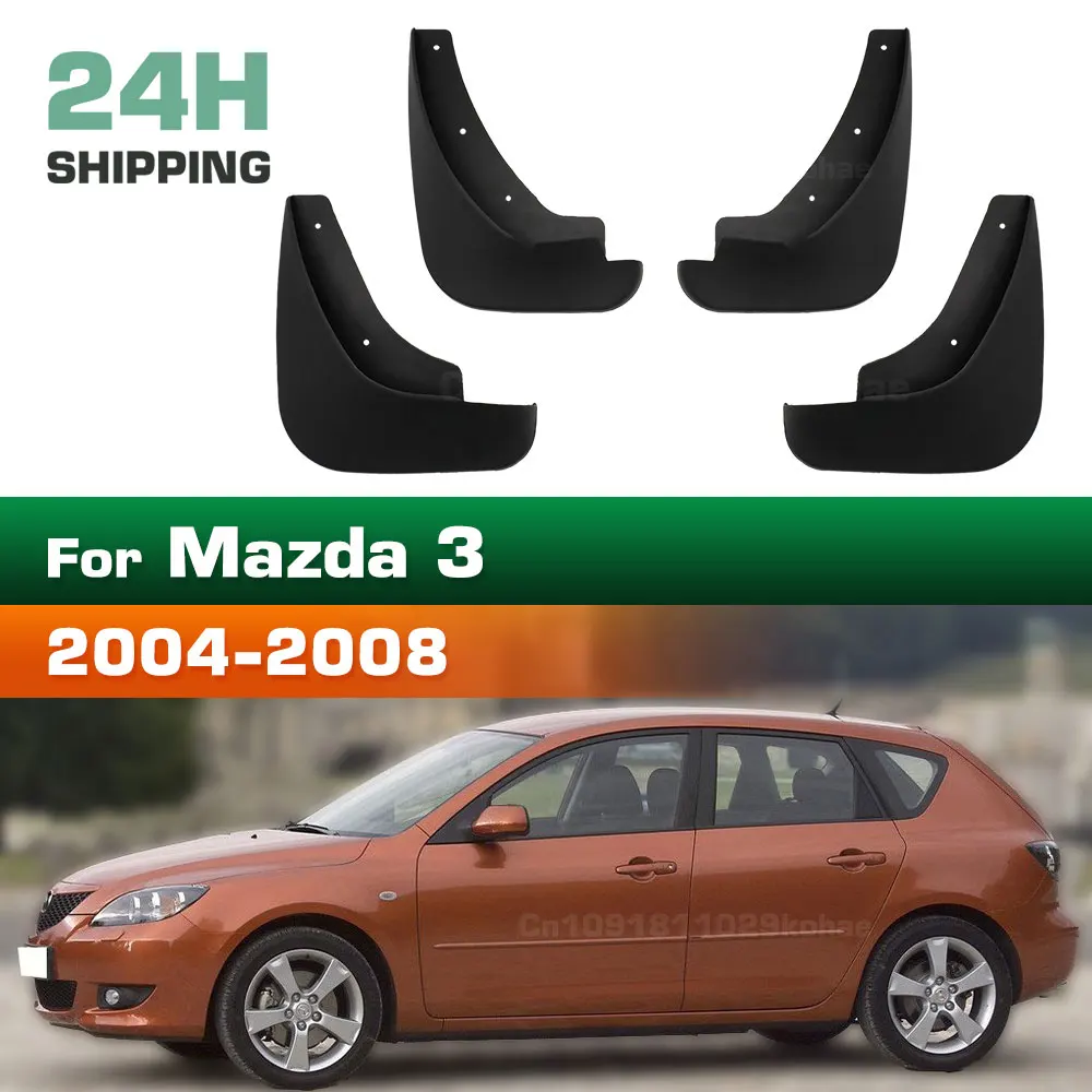 For Mazda 3 (BK) Hatchback M3 2004-2008 2005 2006 2007 Car Front Rear for Fender Splash Guards Mudflaps Mudguards Mud Flaps