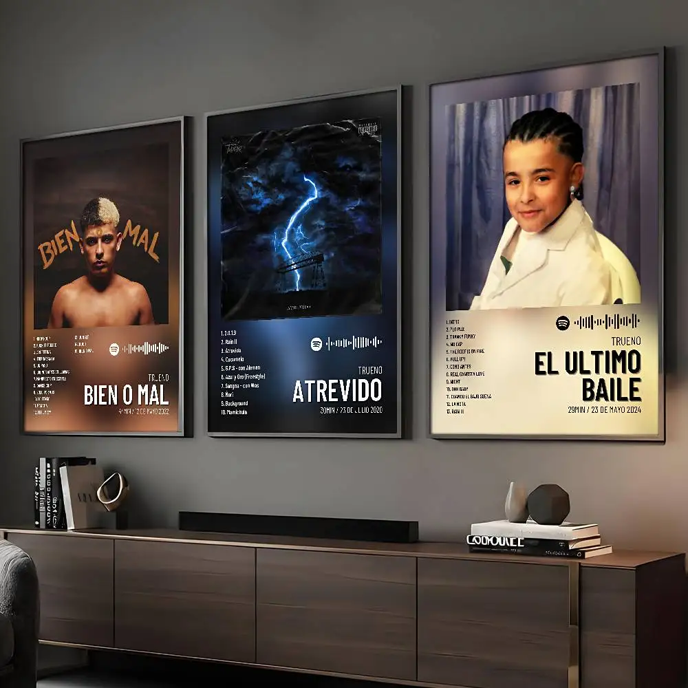 Singer Thunder Poster, klebriger Wandkunstdruck, wasserdicht, für Zuhause, Wohnzimmer, Schlafzimmer, Bar, ästhetisches Dekor