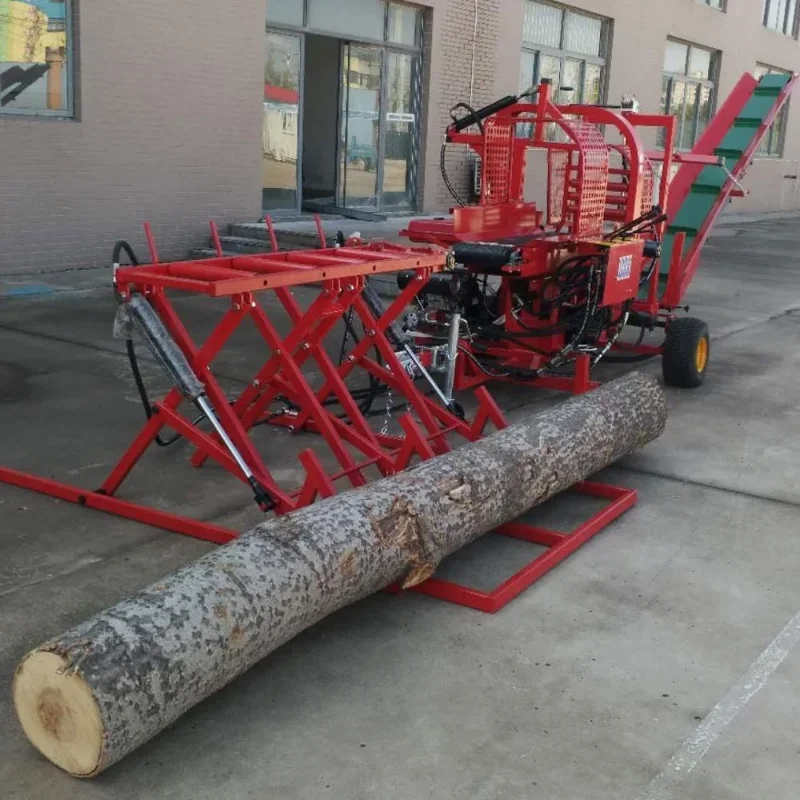 Full Hydraulic Log Firewood Splitter Log Saw Firewood Machine Chainsaw Version with All Accessories