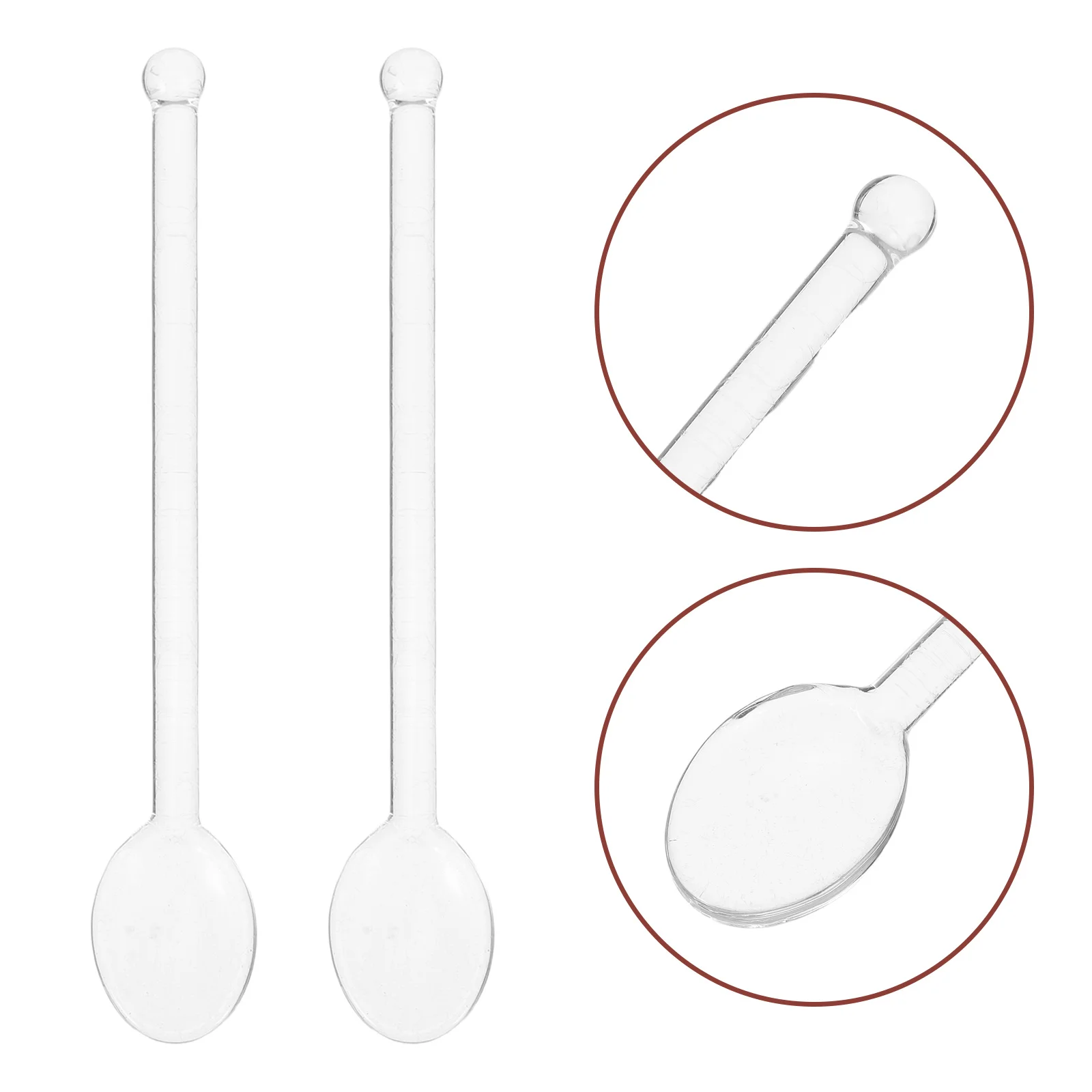 

4Pcs Glass Stirring Spoons Transparent Beverage Mixing Sticks for Espresso Iced Tea Latte Milk Drinks Elegant Decorative Design