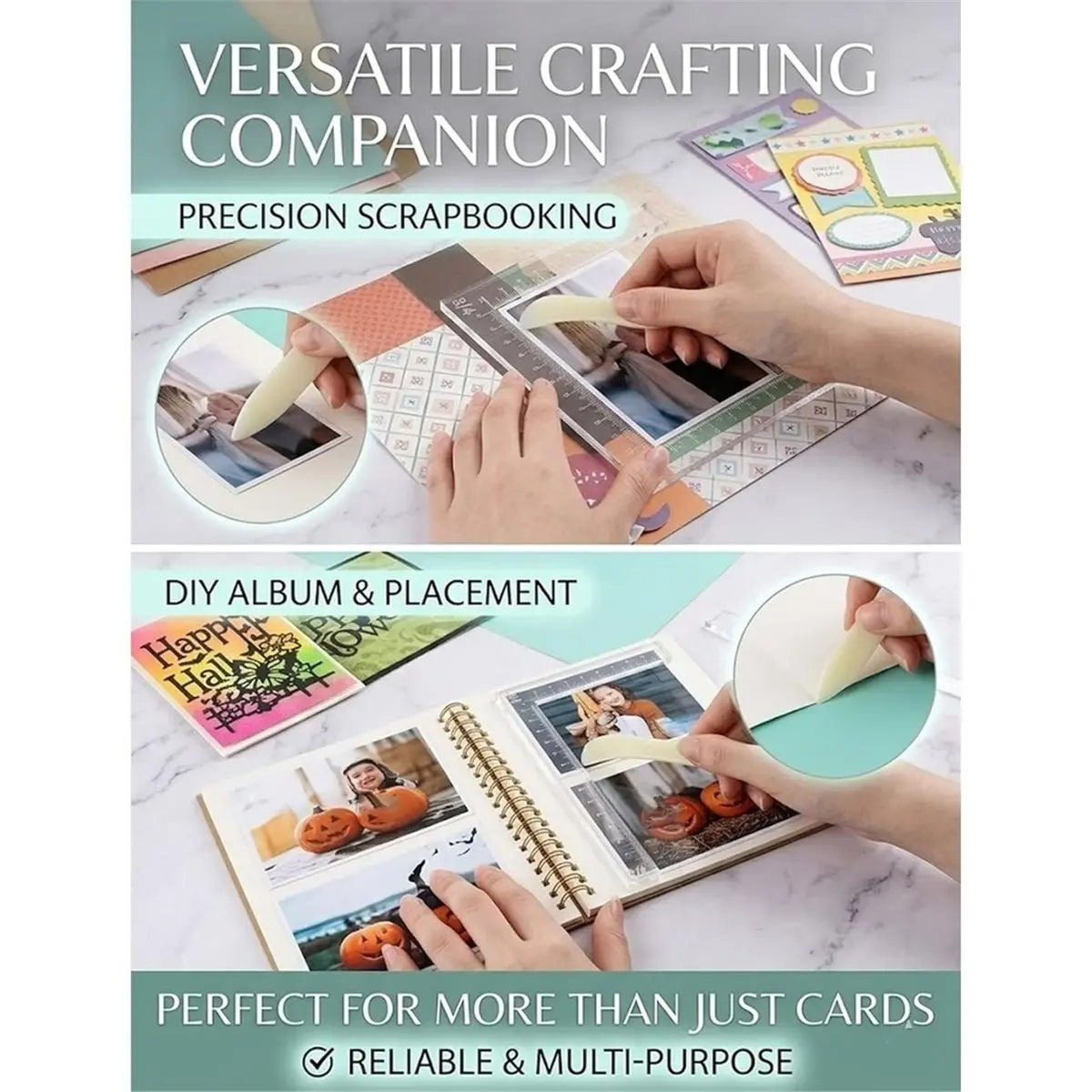 11·11COUPON Alignment Guides for Card Making,Paper Crafting Alignment Guides for Card Making with Bone Folder & Crease Marker