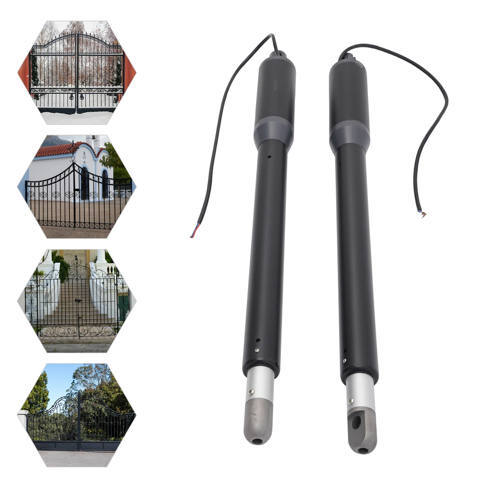 Automatic Gate Opener Heavy Duty Dual Gate Operator Arm Swing Gate Opener Kit 250RPM 1.6 CM/S Actuator Running Speed