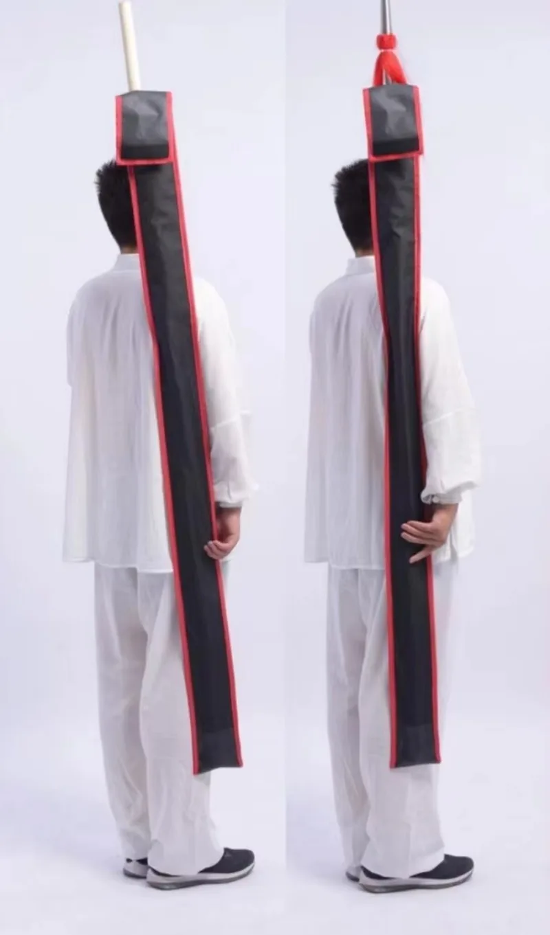 180cm Canvas bag knapsack Stickbag lengthen Adjustment length Wushu equipment backpack Martial arts apparatus