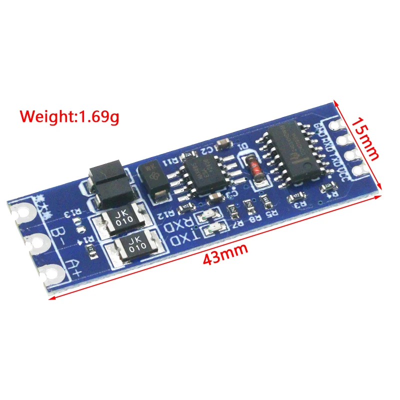 Módulo de controle de fluxo automático, módulo de ligação para rs485 ttl módulo de controle de fluxo serial uart para conversão mútua, módulo de