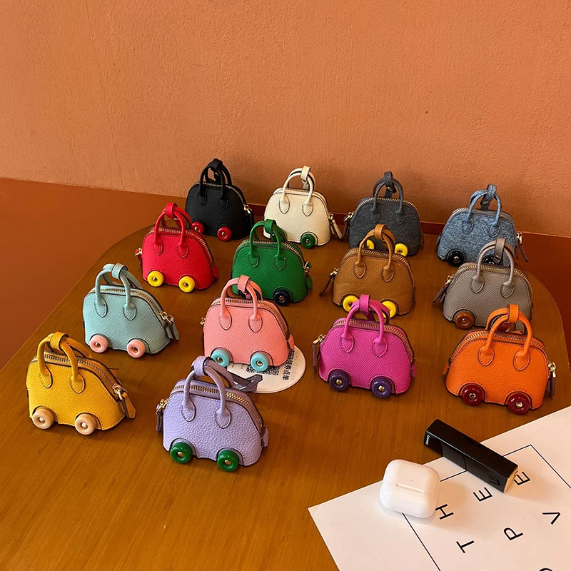 New Fashionable Mini Car Wheel Bag, Shell Bag Pendant, Headphone Bag, Keychain Bag, Bag Ornament, Coin Purse.