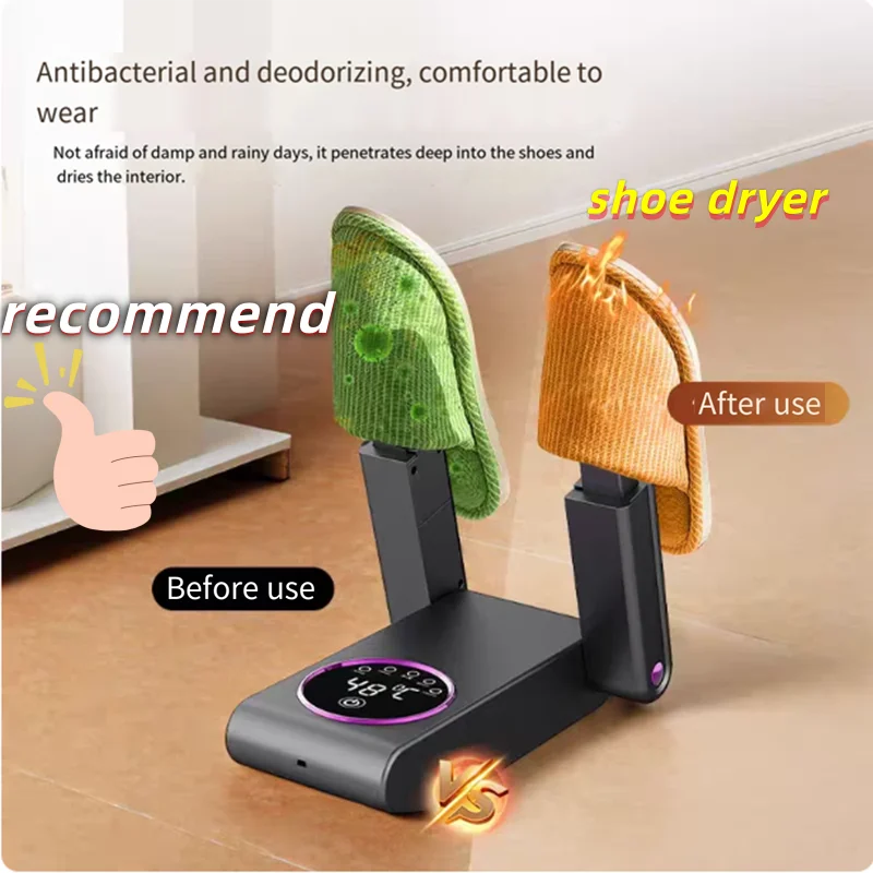 

220V Electric Shoe Dryer with Deodorizing Sterilizing Korean Style Footwear Heater for Home Shoes Boots Moisture Removal