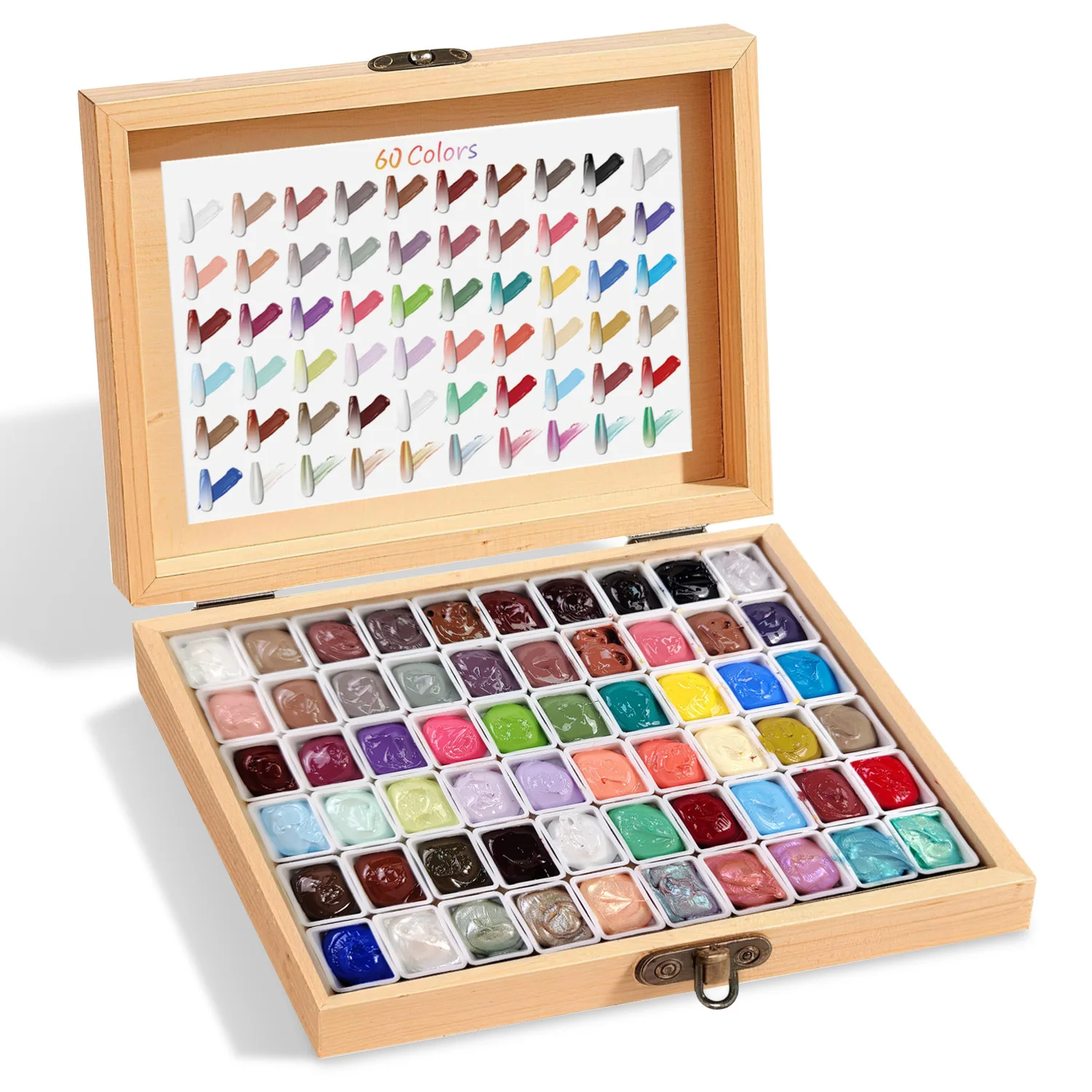 Mini 60 Grids Pat Painting Gel Nail Polish Gradient Effect Nail Art Salon Design Long-Lasting Creamy Texture Smooth Application - view 2