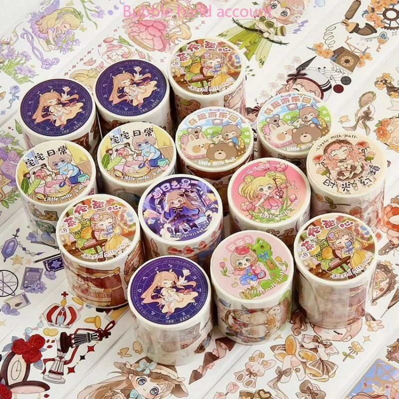 Pequenas Bolas De Leite Original e Fita De Papel Meninas Crianças Decorativas Mão Ledger Rolo Inteiro de Adesivos