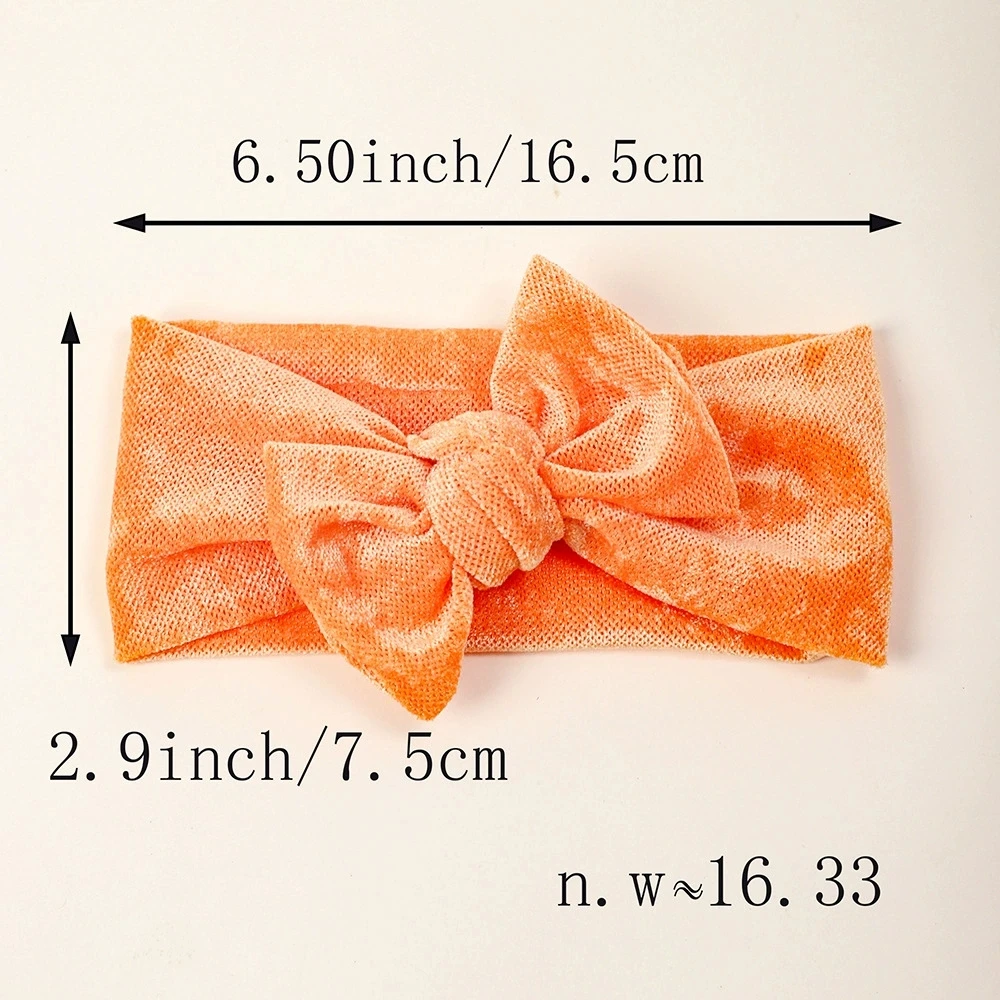 เด็ก Bow Headbands สาว Headwrap ทารกแรกเกิดกํามะหยี่ Turban สําหรับเด็กอุปกรณ์เสริมผมทําด้วยมือเด็กฤดูหนาว WARM Hairband