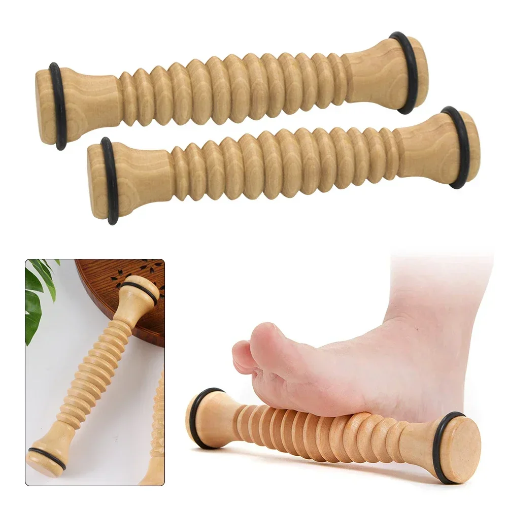 

1Pc Pain Stress Relief Shiatsu Roller Feet Care Massager Wooden Foot Massager Roller Heath Therapy Acupressure Relax Massage