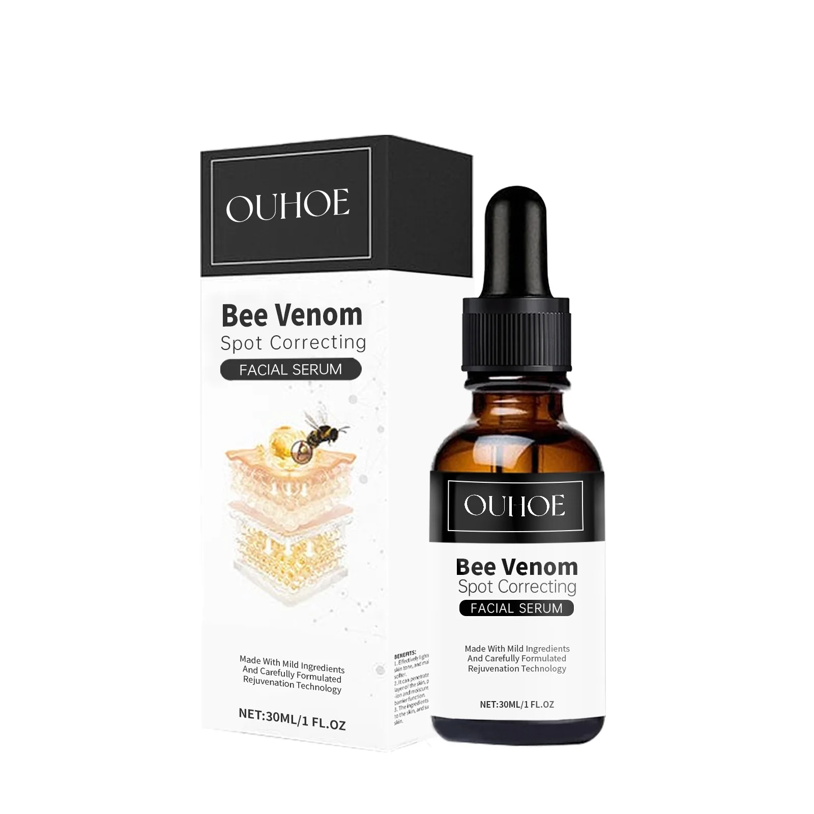 Bee Venom Serum Melanin Correrting Pigment Removal Brighten Nourish Moisturizer Revitalize Repair Firm Facial Skin Care Essence