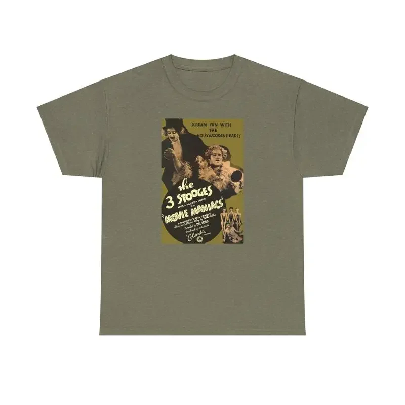Retro Movie Poster T Shirt 3 Stooges Maniacs Moe Larry Curly NWT S 5XL