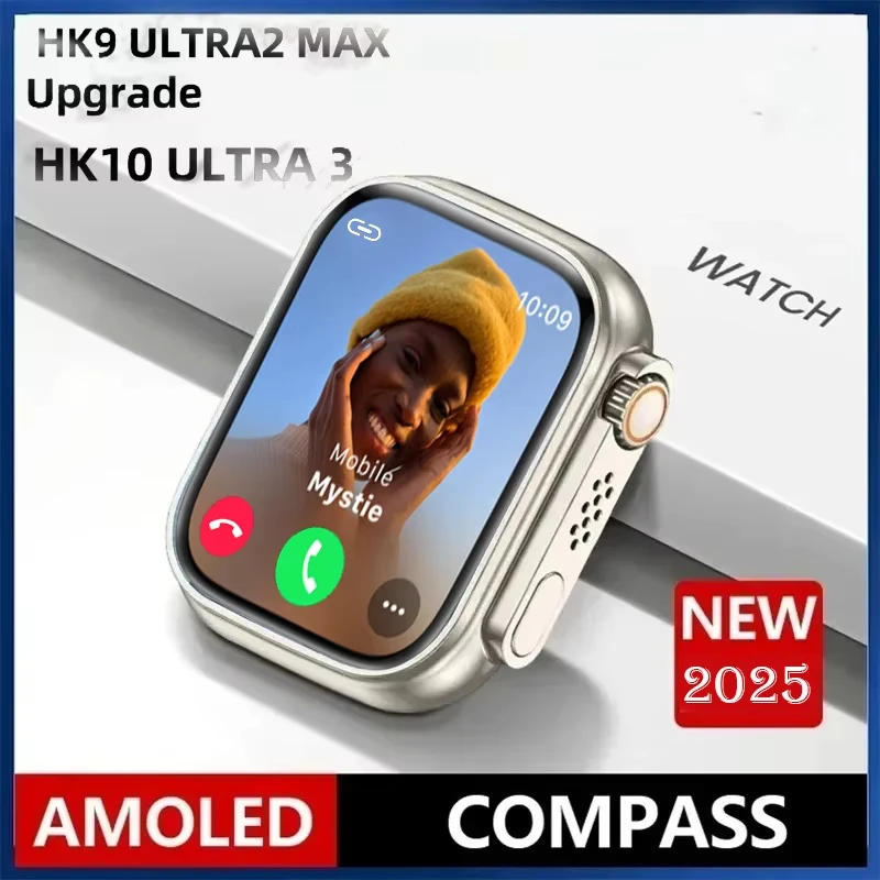 Neue Für Android IOS HK10 Ultra 3 AMOLED Smartwatch SmartWatch Männer HK9 Verbesserte ChatGPT NFC 4 GB ROM Dynamische Insel Ai uhr Gesicht