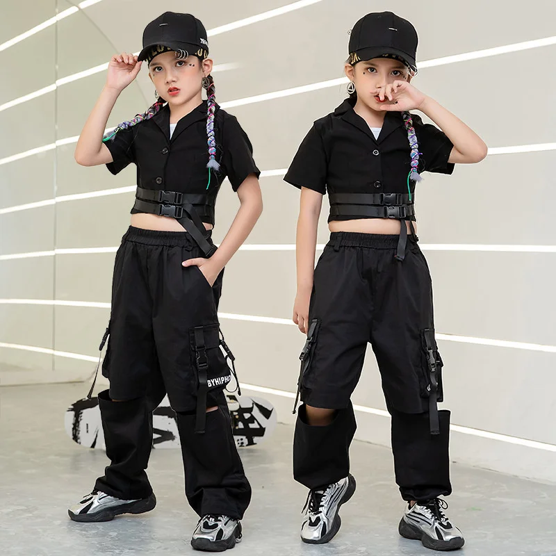 Girls' Jazz Dance Performance Clothes Dark Tide Cool Series Girls' Fashion Clothes Children's Hip Hop Hip Hop Hip Hop Hip Hop