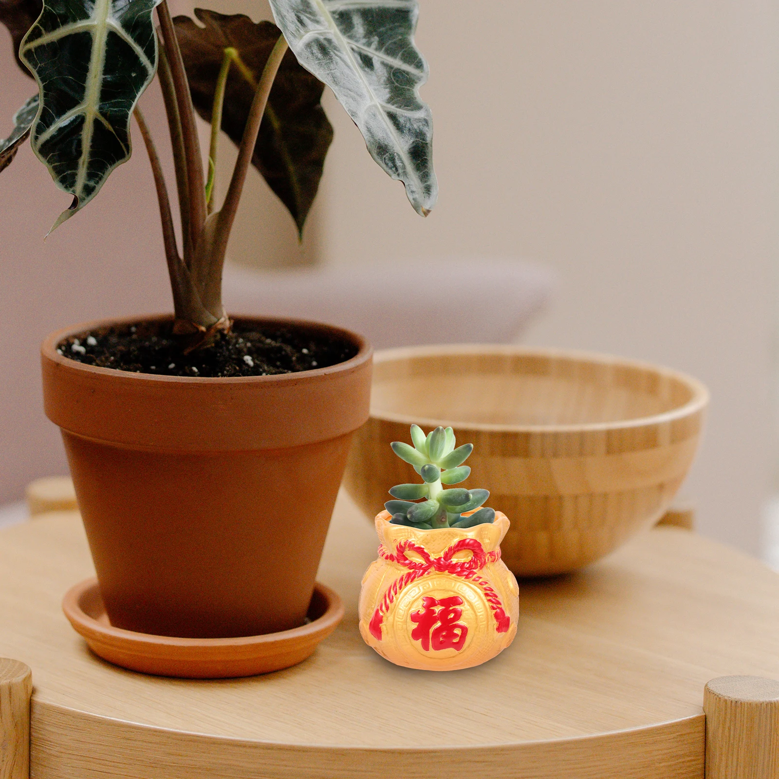 

Ceramic Flower Pot money Bag Shape Planter Home Decoration Succulent Plant Holder Creative Flower Vase