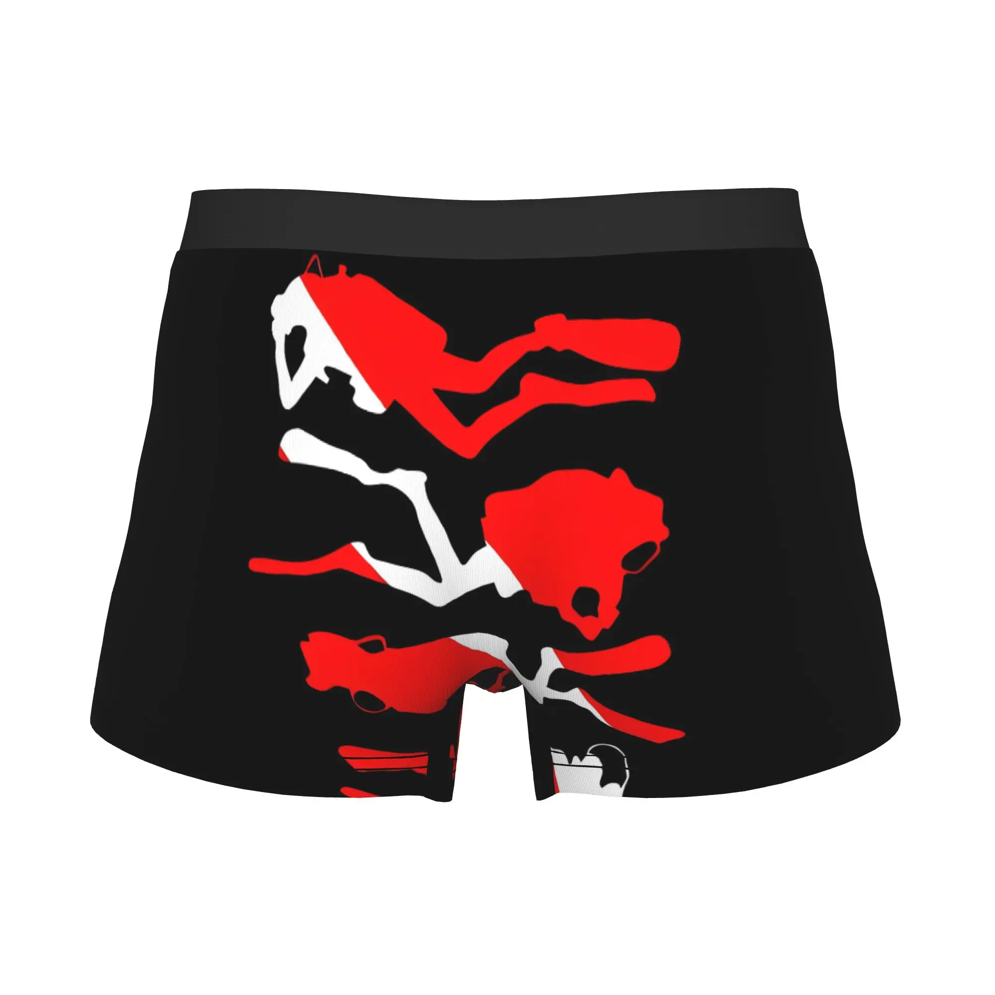 Vintage Scuba Dive Diver Boxer Shorts For Homme 3D Printed Down Flag Diving Gear Underwear Panties Briefs Breathable Underpants
