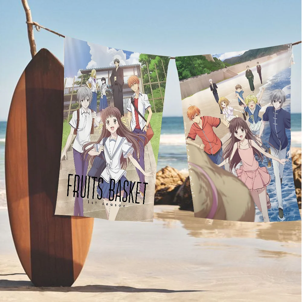 Fruits Basket Anime Beach Towel For Kids Personalized Bath Towel Pool Towel Vacation Gift Picnic Towel Party Gift