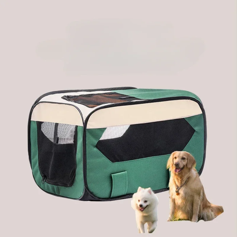 

Pet Vehicle Foldable Cage Dog Crate Portable Pet Carrier Cat Bag Dog Tent Dog Maternity Room Ventilated Multi-door Design