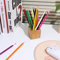 Simplicity Design Office Accessories Student Stationery Desktop Storage Pencil Organizer Bamboo Pen Holders Desktop Organizer