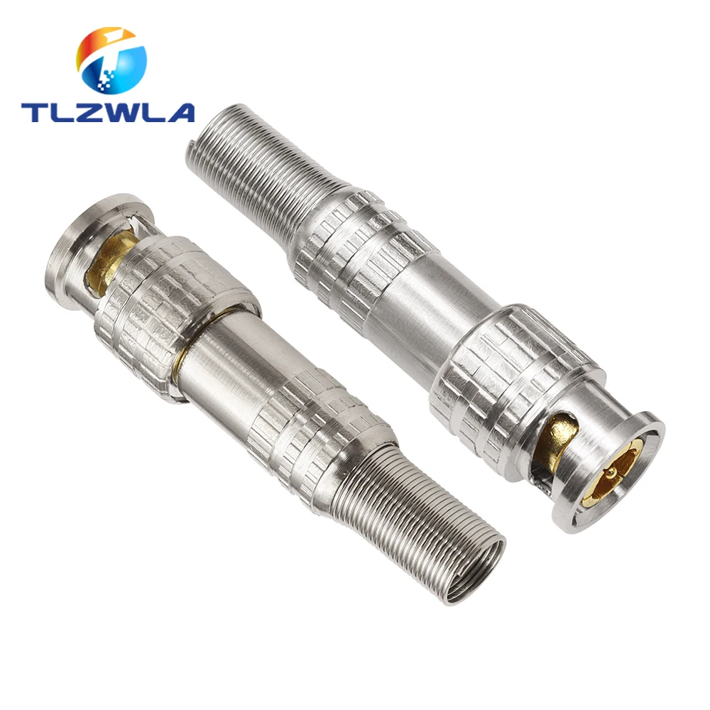 BNC Solderless Connector Q9 HD Video Oscilloscope Male Plug Welding Free 75-5 Ohm Monitoring Weldings Cable Connectors