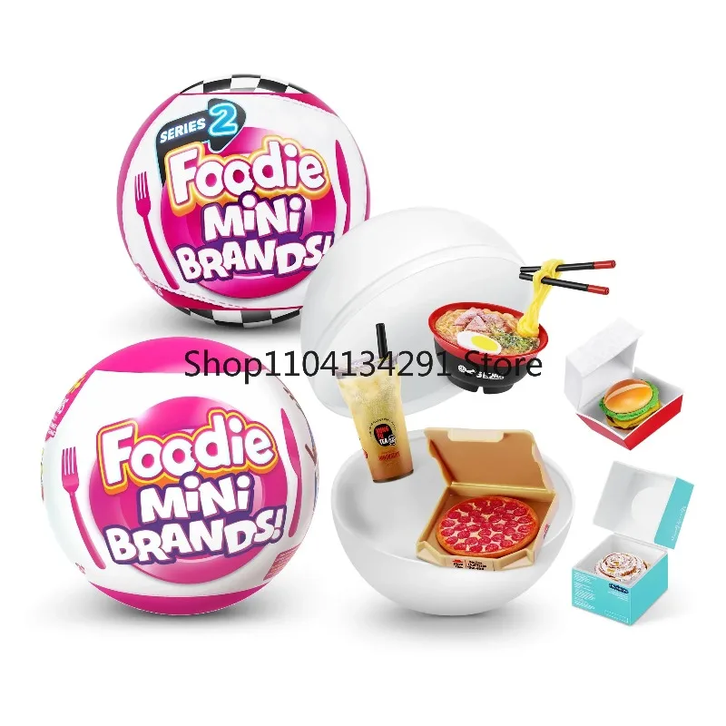 

ZURU Mini Brands Foodie Series 1/Series 2 Mystery Surprise Capsule Ball Real Miniature Fast Food Brands Collectible Toys