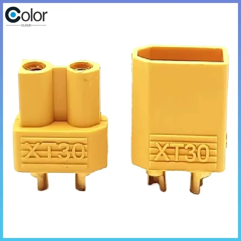 

100pcs (50 Pair)/Lot Xt30 Xt 30 2mm Antiskid Plug Connector Male+Female 2mm Golden Connector / Plug Upgrade Xt30