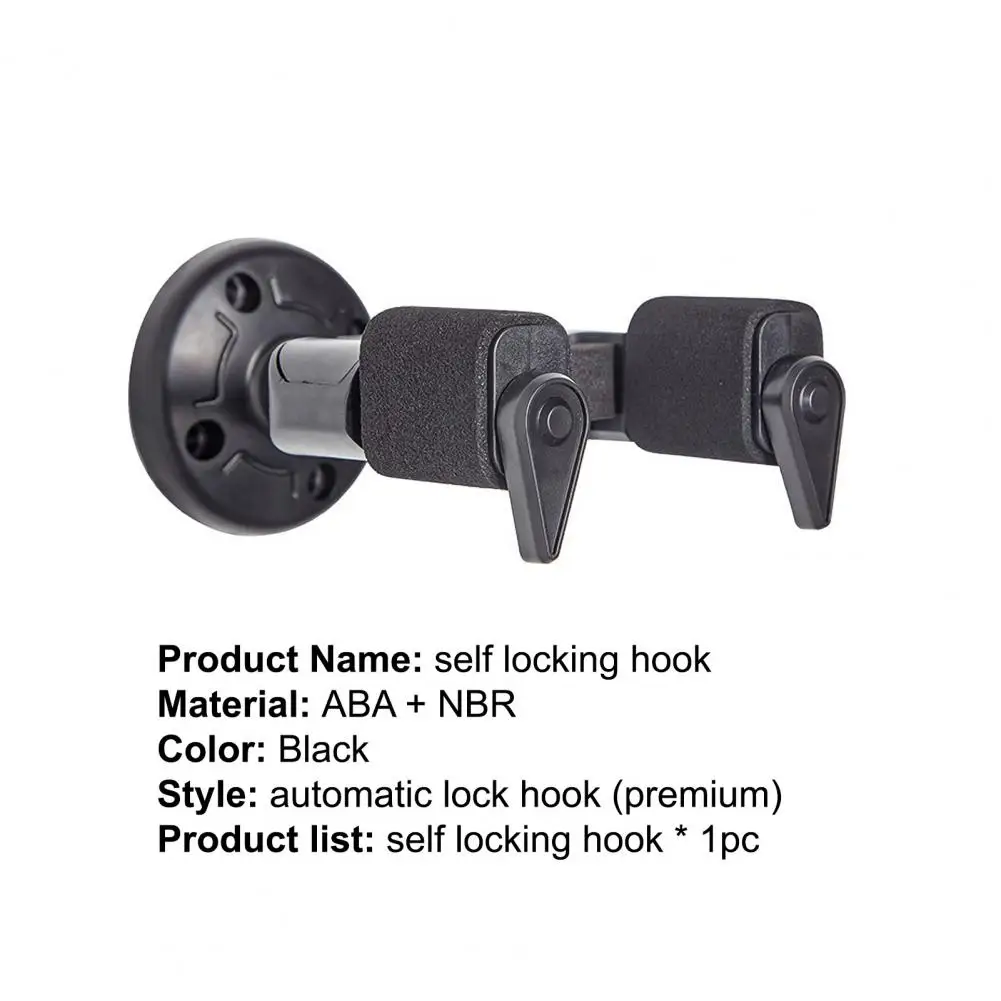 Auto Lock Hanger Wall Mount Convenient ABA Easy Installation Guitar Holder for Acoustic Electric Bass Guitar Guitar Hanger Hook