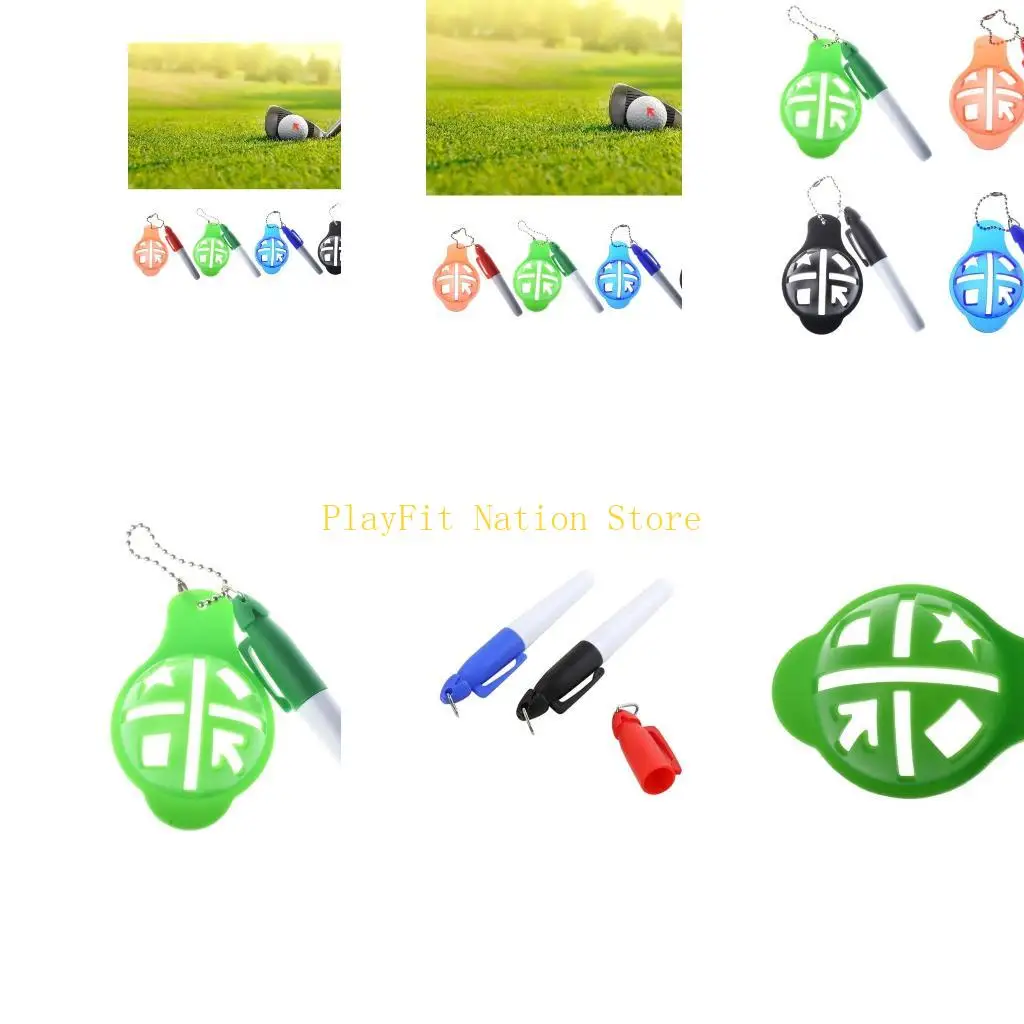 

242F Шаблон линии выравнивания мяча для гольфа, шаблон для рисования, вкладыш, набор маркеров на 360 градусов