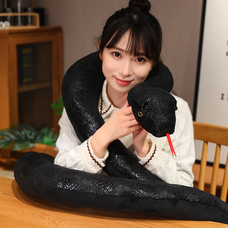 160-400cm Simulation Snakes Plush Toy Giant Long Snake Stuffed Animal Plushie Funny Tricky Friends Halloween Gift