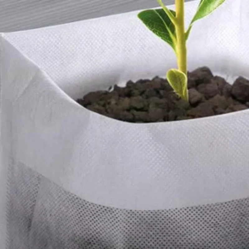

8x10cm 100pcs Biodegradable Seed Nursery Bags, Non-Woven Plants GrowBags, Fabric Seedling Pots Plants Pouch, Home Garden Supply