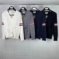 TB Tom Autumn/Winter New V-Neck Double-Sided Wool Cardigan Unisex Casual Fashion Versatile Wool Cardigan From China Mainland