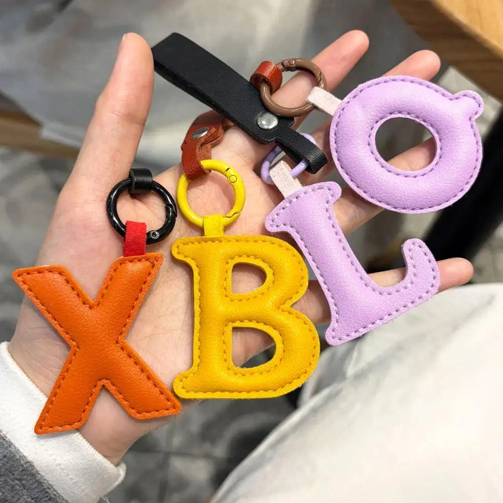 Charms 26 Initial Letter Keyring Set, Alphabet PU Leather Gift