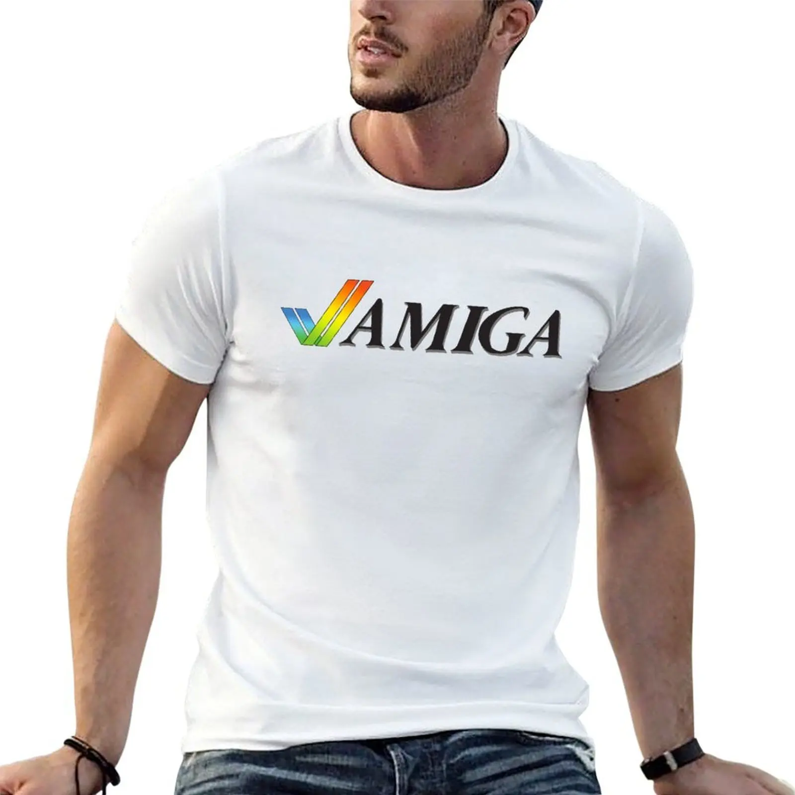 

Amiga (Vector Recreation) T-Shirt man t shirt summer graphic t shirts for man men t shirt cotton 100% T-shirt
