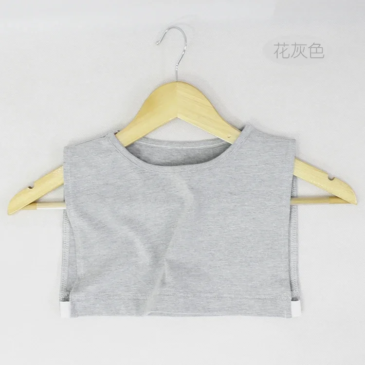 Colletto finto da donna da donna in cotone rotondo staccabile colletto finto mezze top decorazione cravatte camicetta finta accessori per cravatte