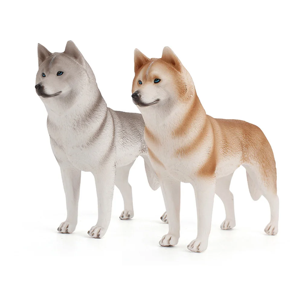 大型pvcリアルなシベリアン・ハスキー犬モデル、本物そっくりの手描きアラスカン・マラミュートフィギュア、動物玩具＆家の装飾ギフト-hg252
