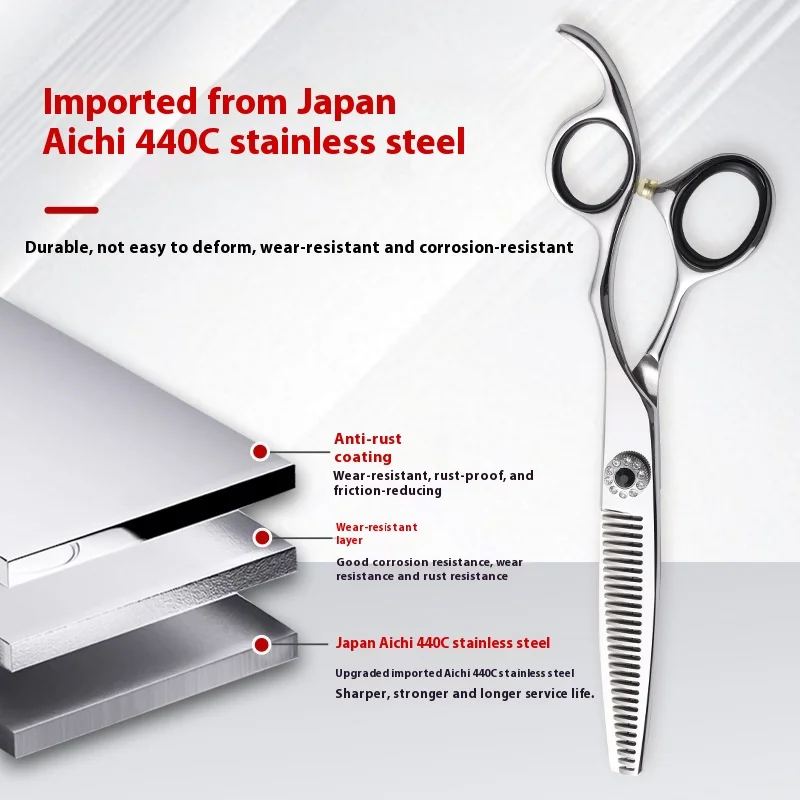 

barbería accesorios Japan440C Barber Hair Scissors Professional Salon Stylist Hairdressing Scissors Thinning Barber Scissors