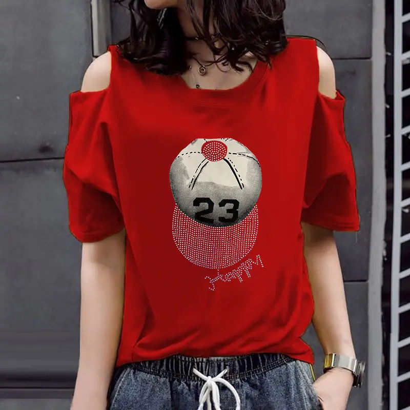 Sexy Clothes Women T-shirt Summer 100 Cotton Midi Korean Top Short Sleeve Graphic Aesthetic Loose Fashion Pulover T Shirt Casual