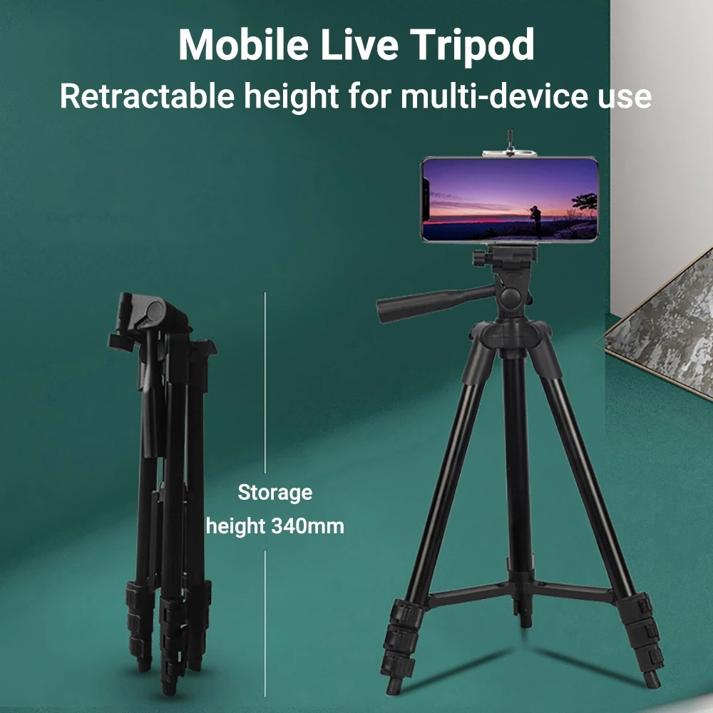 

Tripod For Phone Video Recording Phone Tripod Stand with Bluetooth Remote Universal Camera Phone Photography Stand Lightweight