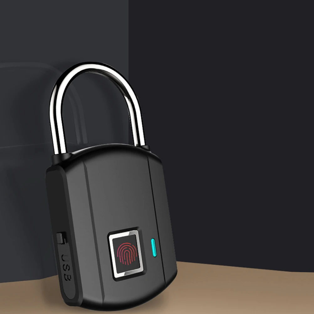 

Lock Electronic USB Rechargeable Password Padlock Waterproof Compact Long St by Easy Operation Suitable Door