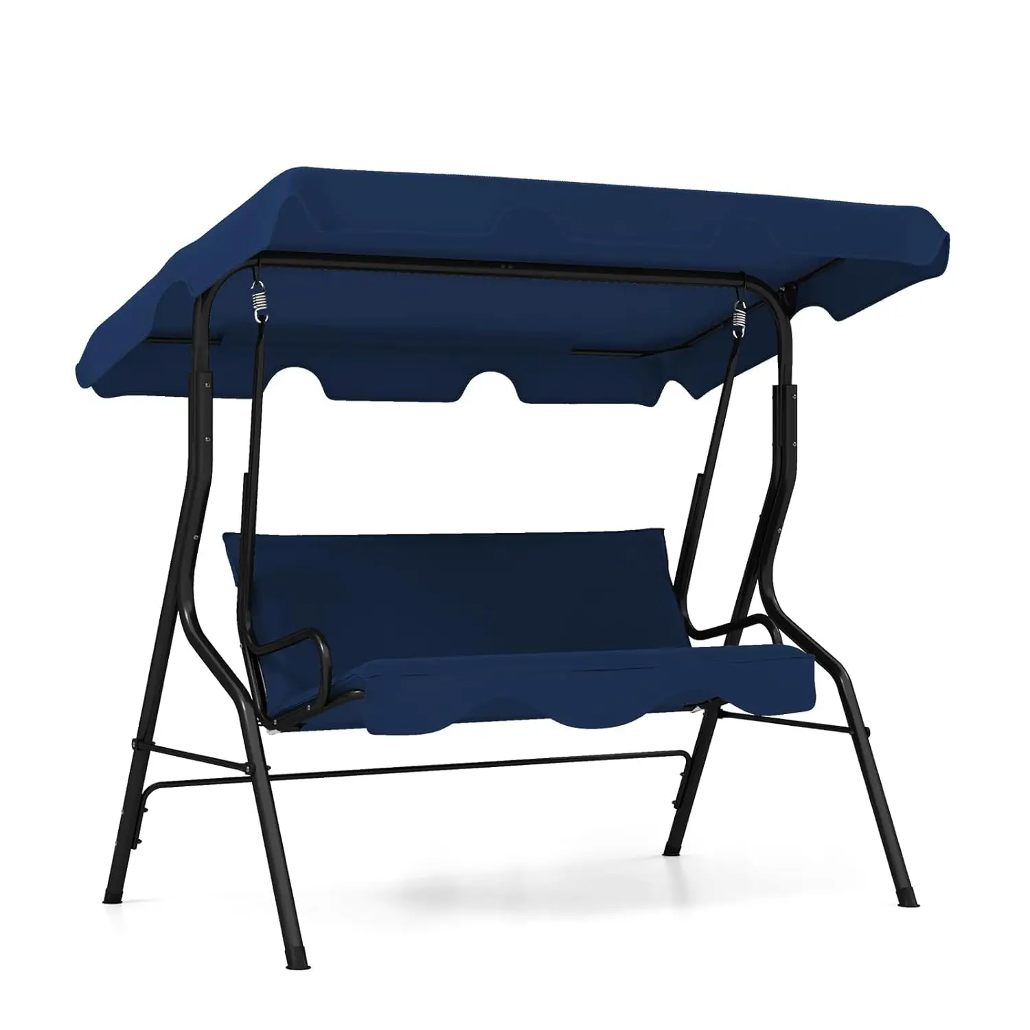 

Трехместные садовые качели с регулируемым навесом, съемными подушками и металлическим каркасом для двора и патио, на заказ