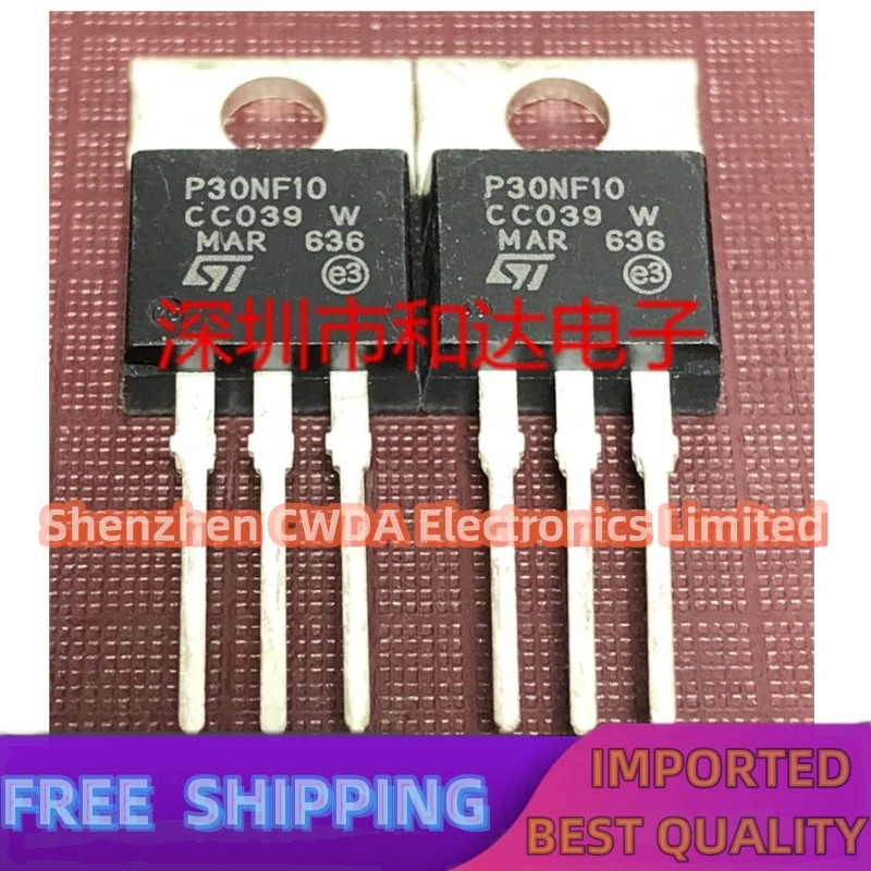 10PCS-20PCS  P30NF10 STP30NF10  TO-220 100V 30A   In Stock Can Be Purchased