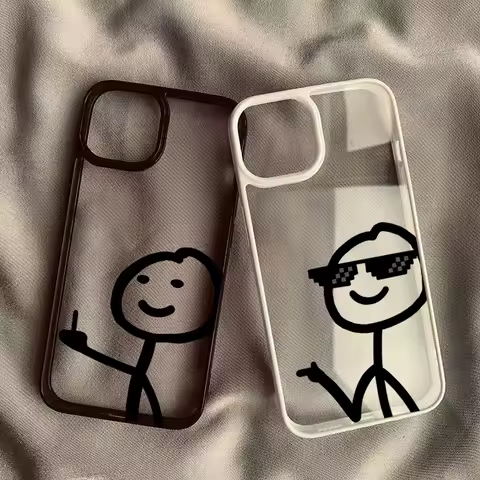 Cartoon Matchman Clear Case For Samsung Galaxy A06 A16 A54 A35 A15 A55 A34 5G S25 S24 Ultra S23 FE S22 Plus Shockproof Cover