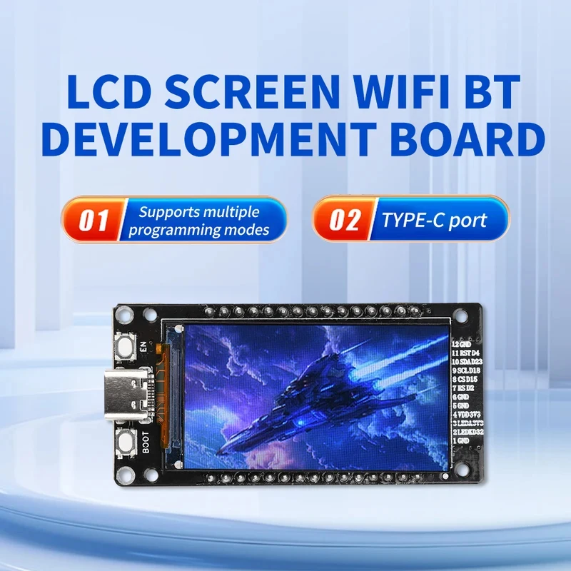 1.4/1.9 Inch LCD Screen WIFI Bluetooth Development Board ESP32-32 Module Type-C Interface Soldered With Pin Arrangement Arduino